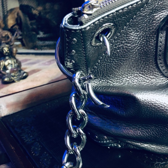 SOLD -  Michael Kors Metallic Silver Tote - EUC - Picture 6 of 10